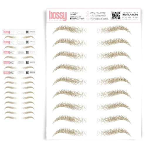 Miniatura 15 de 5 paquetes de tatuajes temporales para cejas, adhesivos impermeables para cejas, tatuajes falsos para el cabello tipo pelar de transferencia