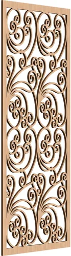 Miniatura 56 de 9 3/8"W x 24 3/8"H x 1/4"T Marilla Decorativos Paneles de Pared de Madera Calado, Abedul