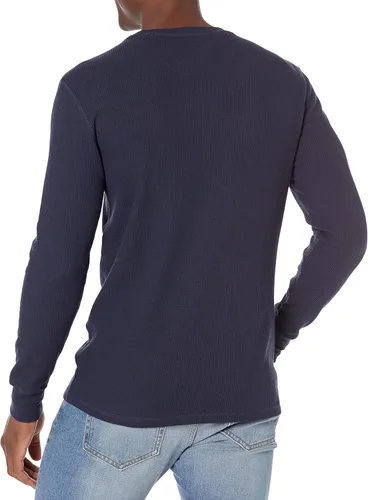 Miniatura 2 de Tienda Essentials Camisa de punto gofre de manga larga ajustada para hombre