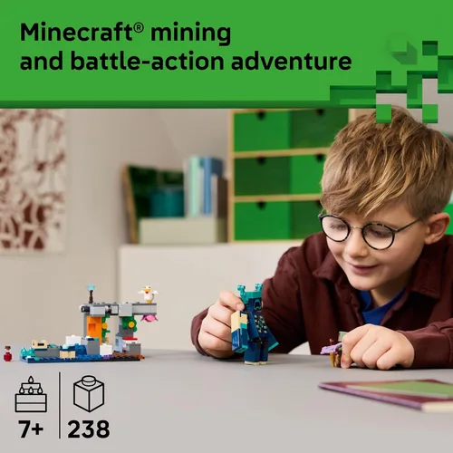 Miniatura 2 de LEGO Minecraft The Warden Encounter - Juego de construcción coleccionable para niños y niñas de 7 años en adelante, con minifigura de guardabosques