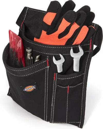 Miniatura 2 de Dickies Bolsa de cinturón de herramientas de 5 bolsillos de un solo lado/Delantal de trabajo, construcción de lona duradera, cinturón ajustable