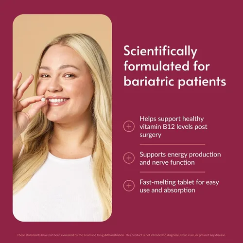 Miniatura 2 de Bariatric Advantage B-12 Speedy Melts, suplemento de vitamina B12 de 1000 mcg, fusión rápida con 200 mcg de ácido fólico para apoyo nutricional