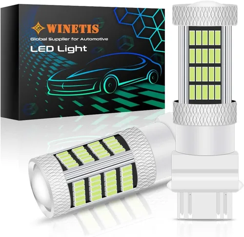 Miniatura 12 de Recién actualizado T25 cuña 3156 3157 focos LED, luces de señal de giro amarilla ámbar, 3157A 3457NA 4157NAK 5702AK 360° súper brillante 3156A 3056