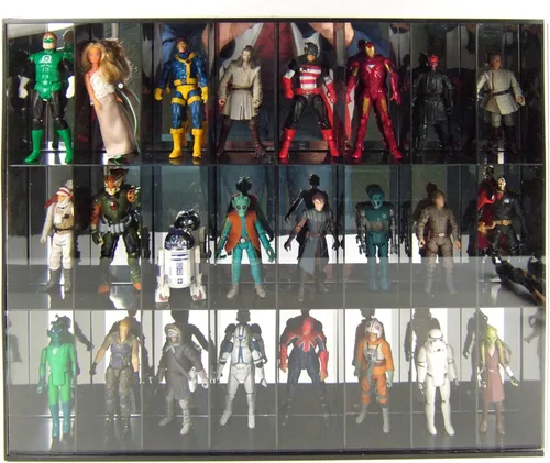 Miniatura 3 de La vitrina de acrílico Protech AFSBM para pared se adapta a 24 figuras de acción de 3 ''- 4