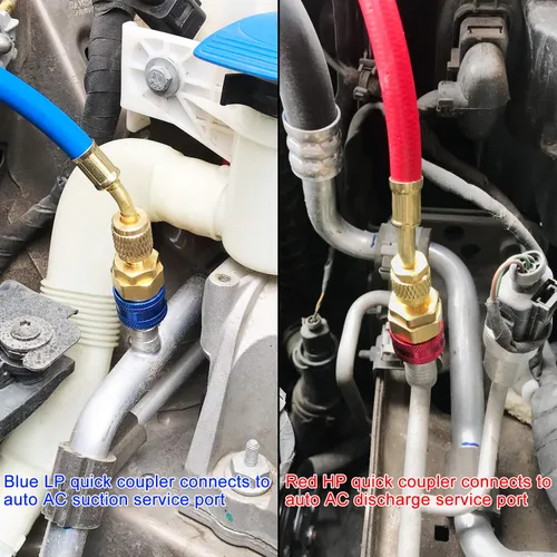 Miniatura 5 de JIFETOR Juego de manómetros de colector de CA de 3 vías, herramienta de carga de refrigerante de diagnóstico HVAC para el hogar automático R404A