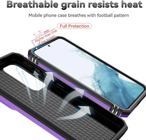 Miniatura 5 de SunStory Funda para Samsung Galaxy S23 con protector de pantalla HD, funda para cámara deslizante y soporte de anillo giratorio, grado militar 2