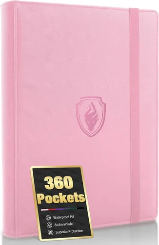Miniatura 15 de Fabmaker - Carpeta de tarjetas prémium con 9 bolsillos para 360 tarjetas, carpeta de tarjetas coleccionables de poliuretano resistente, álbum