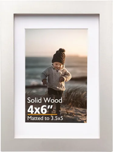 Miniatura 196 de KINLINK 3.5x5 Picture Frame, Ash Black Solid Wood Frame with Plexiglass for Table Top and Wall Mounting, Photo Frame for Horizontal or Vertical