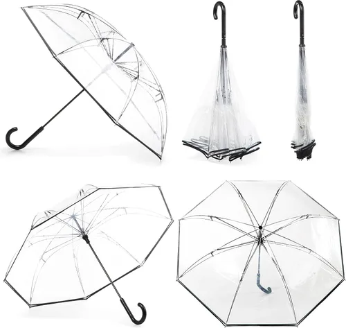 Miniatura 3 de The totes InBrella - Paraguas de cierre inverso, Transparente), 0901