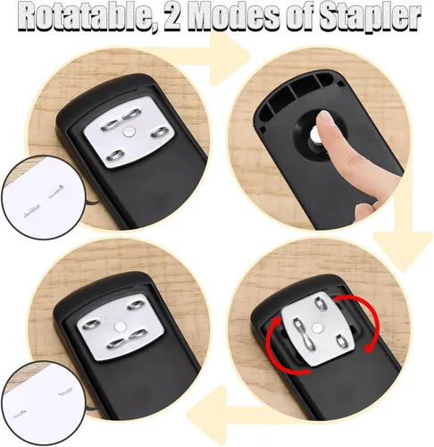 Miniatura 5 de SYMDROMIA Juego de organizador de escritorio de oficina 13 en 1 con engrapadora y dispensador de cinta, soporte para bolígrafos, tijeras, regla