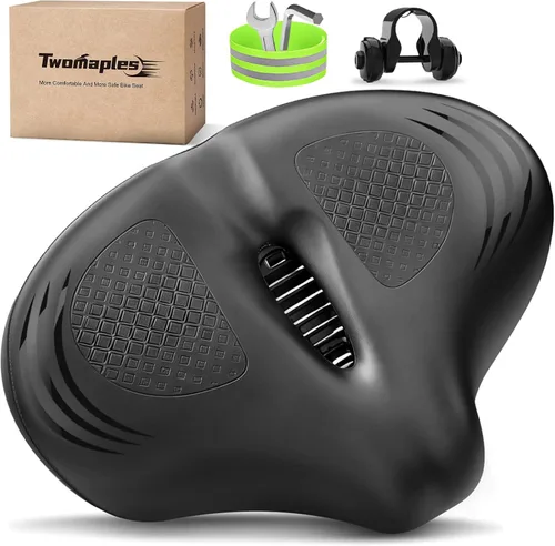 Miniatura 12 de Bike Seat Noseless Wide Bicycle Seat for Women Men, Bike Seats Cushion Comfort for Big Butt, Multiple Fit Saddle for Peloton, Electric, Exercise