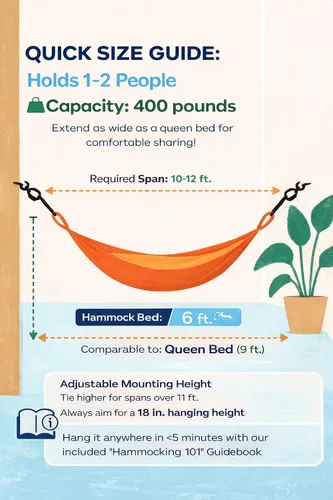 Miniatura 2 de Yellow Leaf Hammocks - Hamaca tejida a mano de tamaño doble, con capacidad para 1 a 2 personas, 400 libras máximo, resistente a la intemperie