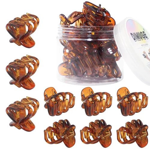 Miniatura 23 de 9 pinzas para el pelo de pulpo de 1.6 in, medianas y pequeñas, pinzas para el cabello ámbar Aceessories antideslizantes, agarres fuertes