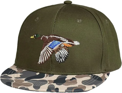 Miniatura 17 de EDTREK Gorra Snapback de rendimiento para exteriores con ala plana - Bordado único de animales Naranja - Faisán