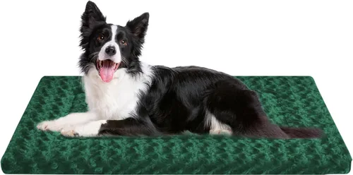 Miniatura 10 de Cama para Perros Lavable de Felpa Ortopédica para Exteriores, Alfombrilla para Jaula con Fondo Antideslizante, Almohadilla Suave de Lujo