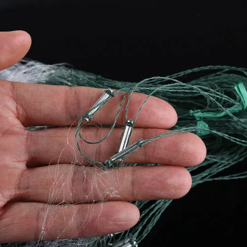 Miniatura 2 de VGEBY1 Red de pesca, durabilidad de calidad de nailon, portátil, monofilamento, red de pesca con flotador de cebo de fundición de malla, trampa