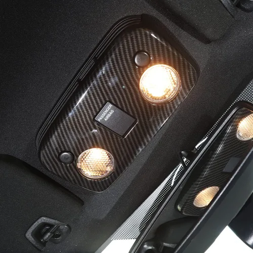 Miniatura 6 de RT-TCZ Cubierta de Adorno de Lámpara de Luz de Lectura del Techo Delantero de Fibra de Carbono, Accesorios Interiores para Ford Mustang 2009-2022