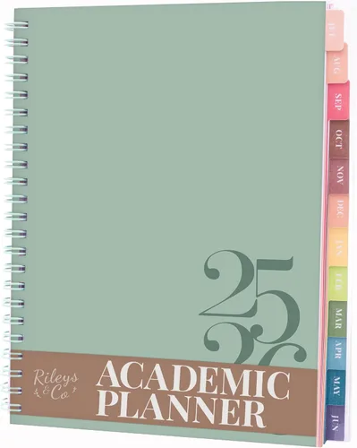 Miniatura 15 de Rileys - Agenda académica 2026-2027, agenda diaria, semanal y mensual, julio de 2026 a junio de 2027, páginas de notas para estudiantes