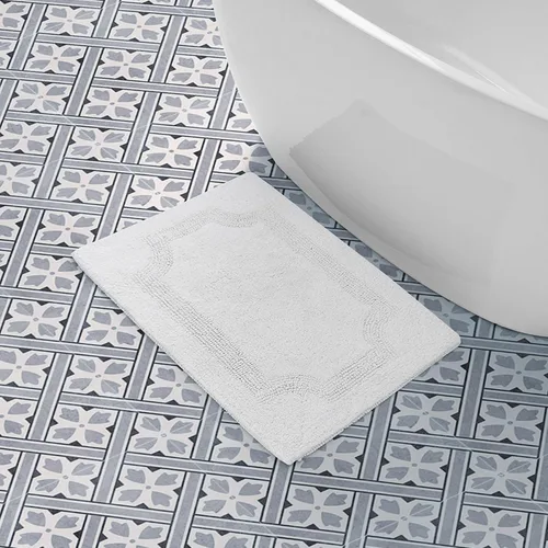 Miniatura 6 de Laura Ashley - Tapete de baño reversible de algodón, decoración de baño de alta calidad, lavable a máquina, altamente absorbente, 17 x 24 pulgadas