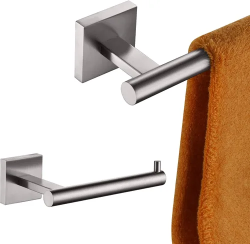 KOKOSIRI Toalleros de 32 pulgadas, toalleros para baño, baño, soporte para papel higiénico, soporte para rollo de papel higiénico, níquel cepillado