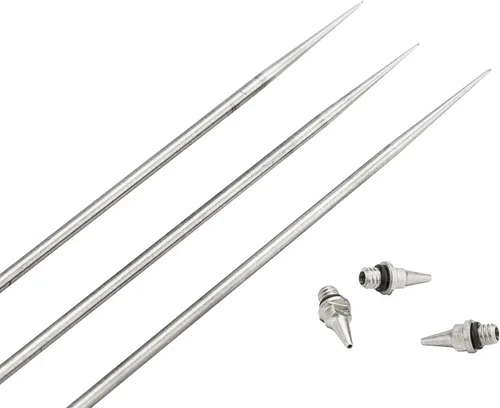 Miniatura 4 de Youteo - Boquilla de aerógrafo de 0.008 in, 0.012 in, 0.020 in, agujas de aerógrafo y boquilla de repuesto para pistola de pulverización de aerógrafo