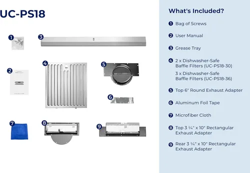 Miniatura 9 de Hauslane Campana Extractora de 30 Pulgadas - Campana Extractora Debajo del Gabinete de 30" de Acero Inoxidable para Cocina, Campana de Ventilación