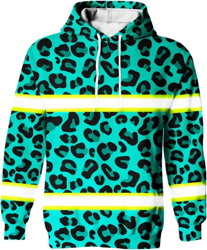 Miniatura 40 de Sudadera con Capucha de Alta Visibilidad con Bandera de EE.UU. de Color Personalizado para Hombres y Mujeres con Cintas Reflectantes, Ropa