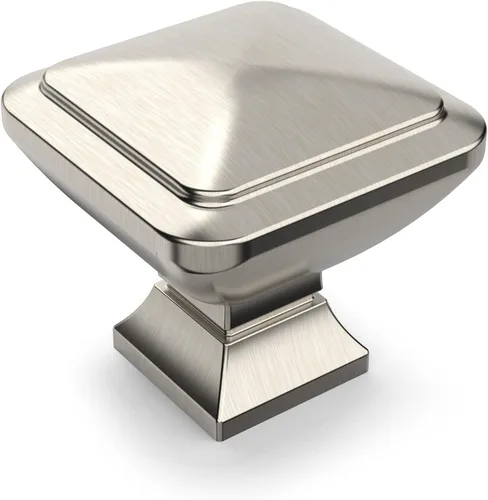 Miniatura 6 de Asidrama Paquete de 6 pomos de latón cepillado de 1-1/4 pulgadas para gabinetes de cocina, pomos dorados para aparadores, perillas de cajones