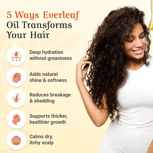 Miniatura 3 de EVERLEAF Mezcla de aceite de batana para el crecimiento del cabello con ricino y alholva Aumenta el crecimiento, fortalece el cabello fino