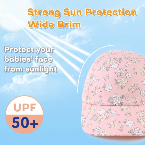 Miniatura 34 de Peecabe Gorra de béisbol para niños pequeños, unisex, de algodón, ajustable, para bebés, niños, gorra de béisbol para niñas de 1 a 5 años