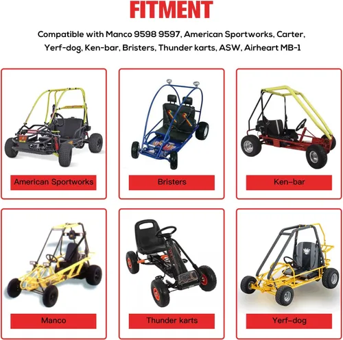 Miniatura 4 de GREHUA Go Kart Kit de pinza de freno de disco mecánico y soporte compatible con Manco 9598 9597 Yerf-Dog Murray Carter ASW Bristers Thunder Airheart