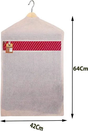Miniatura 3 de atorakushon 100% algodón colgante sari cubre ropa bolsa de almacenamiento de ropa 26 x 18 pulgadas tamaño grande organizador de armario de tela