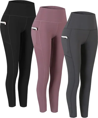 Fengbay - Pantalones de yoga de cintura alta para mujer con control de abdomen, bolsillos y elasticidad en 4 direcciones, pantalones de yoga y