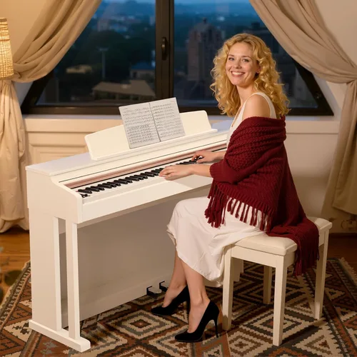 Miniatura 6 de AODSK Piano digital de 88 teclas, piano digital de acción de martillo ponderado con teclas pesadas de tamaño completo, pedal triple, juego