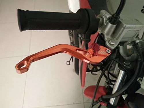 Miniatura 6 de Palancas de freno y embrague CNC para motocicletas Ninja 300R, 400, 250R, 250, 125 y ZX25R Palanca verde con ajuste negro.