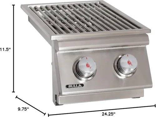 Miniatura 9 de Bull Outdoor Products 30009 Quemador de doble cara deslizante de gas natural, diseño delantero y trasero