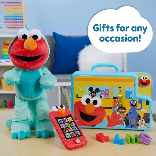 Miniatura 7 de Sesame Street Aprende con el teléfono Elmo Pretend Play, aprendizaje y educación, juguetes para niños para edades de 2 años en adelante por Just Play