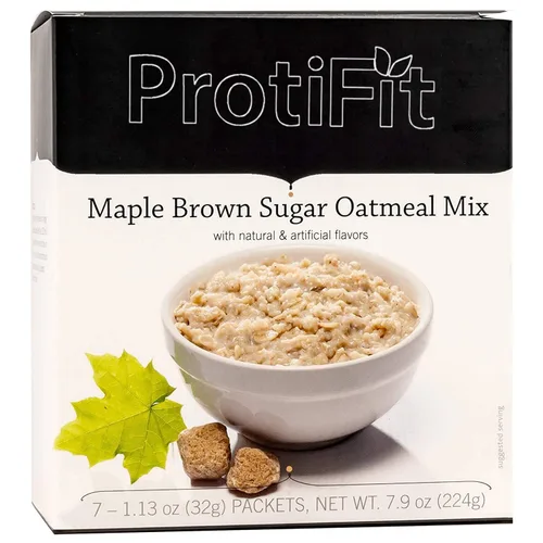 Ideal Protein - Harina de avena orgánica con azúcar morena de arce, 0.51 onzas de proteína, imprescindible para cirugía bariátrica, avena sin