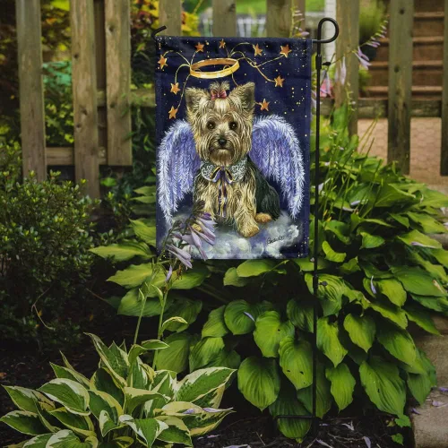 Miniatura 308 de Caroline's Treasures PPP3090GF - Bandera decorativa para jardín de bulldog inglés y otoño, para exteriores, patio, flores, tamaño de jardín