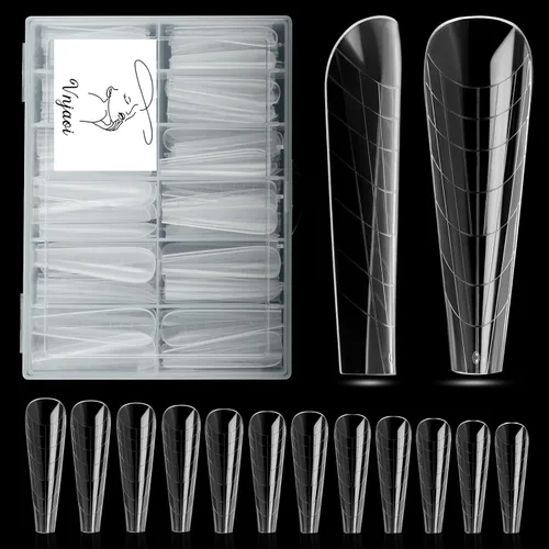 Miniatura 11 de 120 piezas de gel de extensión de polietileno con formas de uñas dobles con constructor de escamas para uñas de gel de manicura, diseño artístico
