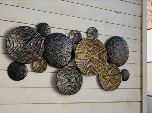 Miniatura 2 de Signature Design by Ashley Emsley - Decoración de pared de metal ecléctico de 44 x 22 pulgadas, acabados metálicos, estilo contemporáneo, moderno