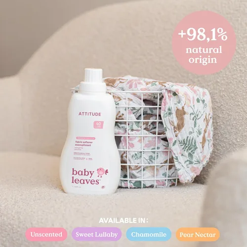 Miniatura 3 de ATTITUDE Suavizante para telas de bebé, ingredientes a base de plantas y minerales, compatible con lavadoras de alta eficiencia (HE), productos