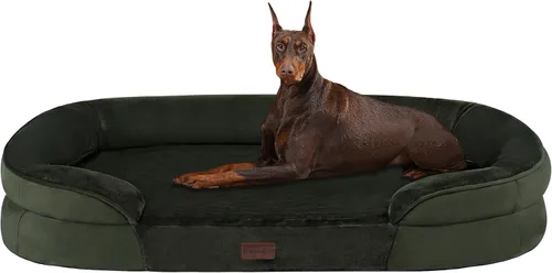 Miniatura 18 de Dwanton - Cama ortopédica para perros medianos con espuma de memoria con gel, sofá impermeable para perros, cama lavable para mascotas con cojín