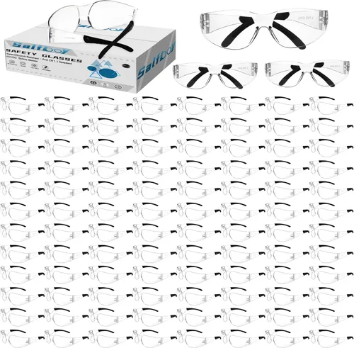 Salfboy Gafas de Seguridad Ansi Z87.1 Gafas de Seguridad Transparentes a Granel Lentes Resistente al Impacto Gafas Protectoras para Hombres y Mujeres