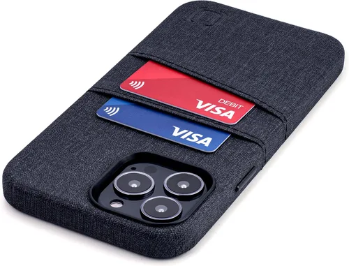 Miniatura 13 de Dockem Funda tipo cartera para iPhone 13 con placa metálica integrada para montaje magnético y 2 bolsillos para tarjetas de crédito: Luxe M2, piel