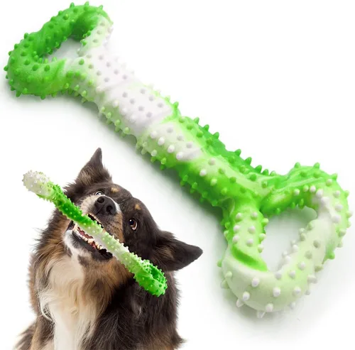 Miniatura 10 de Juguetes para perros para masticadores agresivos, juguetes grandes para perros con diseño convexo, juguete de goma natural para perros enérgicos