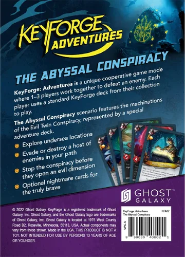 Miniatura 2 de Ghost Galaxy Keyforge Adventures The Abyssal Conspiracy - Juego de cartas Estrategia con modo solo y cooperativo para adultos adolescentes de 14