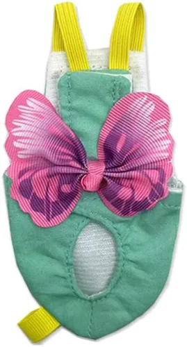 Miniatura 6 de Arnés de 2 piezas para pañales para pájaros con forro impermeable, ropa para pañales para pájaros con correa voladora, cuerda protectora para loros