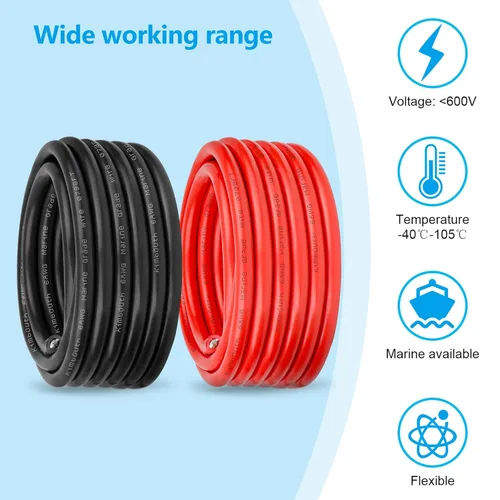 Miniatura 4 de Cable marino de calibre 6, cable de cobre estañado para barco, estándar de EE. UU., OFC, alambre de cobre libre de oxígeno para altavoces de lanchas