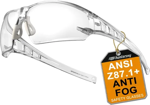 HTS HUNTERSKY Anteojos de seguridad antivaho ANSI Z87.1, tamaño pequeño, protección para laboratorio de ciclismo de pickleball